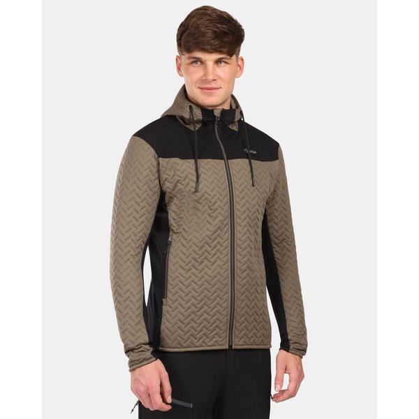 Męska ocieplana bluza z kapturem z polaru Kilpi NEVIA-M. Zielone bluzy męskie Kilpi, m, bez wzorów, z polaru, z kapturem, trekkingowe. Za 525.33 zł.