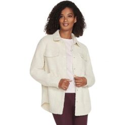 Kurtka Skechers Sherpa Shacket, Kobiety. Białe kurtki sportowe damskie Skechers, bez wzorów, z poliesteru, bez kaptura, trekkingowe. Za 319.99 zł.