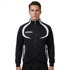 Kurtka Damska Biegowa Singapur Czarny-Biały. Białe kurtki sportowe damskie Legea, xs, bez wzorów, z materiału, bez kaptura, do biegania. Za 72.00 zł.