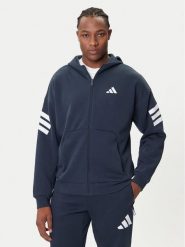 Adidas Bluza Future Icons 3-Stripes JW7107 Granatowy Regular Fit. Niebieskie bluzy męskie Adidas, m, bez wzorów, z bawełny, bez kaptura. Za 249.99 zł.