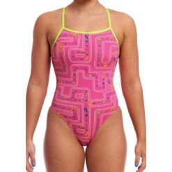 Strój kąpielowy Funkita Packed Pink - Tie Me Tight - wiązany. Czerwone kostiumy jednoczęściowe damskie FUNKITA, s, bez wzorów, sportowe, do pływania. Za 259.00 zł.