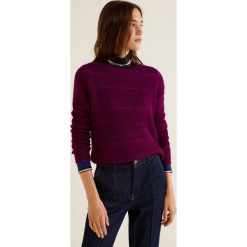 Mango - Sweter Spider. Brązowe swetry damskie Mango, z dzianiny, z okrągłym kołnierzem. Za 119.90 zł.