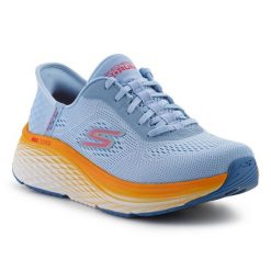 Buty Skechers Slip-ins: Max Cushioning Elite 2.0 W 129626-BLOR niebieskie. Niebieskie obuwie sportowe damskie bez wzorów, trekkingowe. Za 756.98 zł.