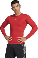 Adidas Koszulka męska adidas Techfit Long Sleeve Tee czerwona JP2926 2XL. Czerwone bluzki z długim rękawem męskie Adidas, m, bez wzorów, bez kołnierzyka. Za 150.70 zł.