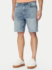 Guess Szorty jeansowe M6GD27 D0778 Niebieski jasny Regular Fit. Niebieskie szorty męskie Guess, m, z aplikacjami, z bawełny. Za 344.99 zł.