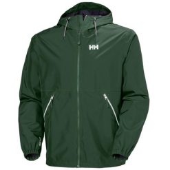 Kurtka wodoodporna Helly Hansen Sandoy. Zielone kurtki męskie Helly Hansen, m, bez wzorów, z kapturem. Za 631.00 zł.