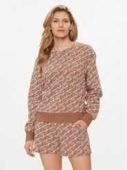 EA7 Emporio Armani Bluza 3DTM06 TJUAZ 1731 Brązowy Regular Fit. Brązowe bluzy damskie EA7 Emporio Armani, m, bez wzorów, z bawełny, bez kaptura. Za 269.99 zł.