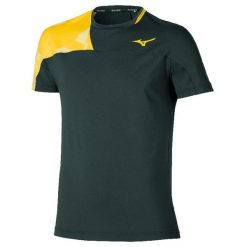 Koszulka Mizuno Shadow. Czarne koszulki sportowe męskie Mizuno, l, bez wzorów, z materiału, bez kołnierzyka, bez ramiączek, tenisowe. Za 118.30 zł.