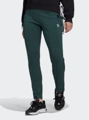 Adidas Spodnie dresowe Always Original Laced HK5083 Zielony Slim Fit. Zielone spodnie dresowe damskie Adidas, bez wzorów, z bawełny. Za 199.99 zł.