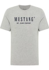 Męski T-Shirt Mustang Style Alex Mid Grey Mélange 1017991 4140. Szare t-shirty męskie Mustang, m, bez wzorów, bez kołnierzyka. Za 79.99 zł.