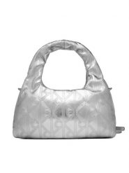 Calvin Klein Torebka Puffy Aop Mini Bag With Strap LV04F3444G Srebrny. Szare torebki do ręki damskie Calvin Klein, bez wzorów, ze skóry, bez dodatków. Za 449.99 zł.