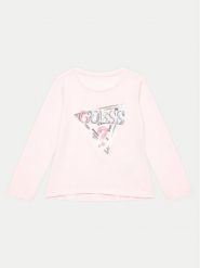 Guess Bluzka K4YI11 K6YW4 Różowy Regular Fit. Czerwone t-shirty i topy dla dziewczynek Guess, z aplikacjami, z bawełny, bez ramiączek. Za 59.99 zł.