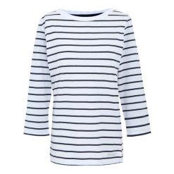T-shirt Damski W Paski Baylette II. Białe t-shirty damskie Regatta, xl, bez wzorów, casualowe, bez kołnierzyka. Za 69.99 zł.