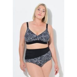 Damskie Bikini zestaw dwuczęściowy linie miękkie miseczki regulowane ramiączka. Czarne bikini damskie Ulla Popken, l, bez wzorów, plus size. Za 239.99 zł.