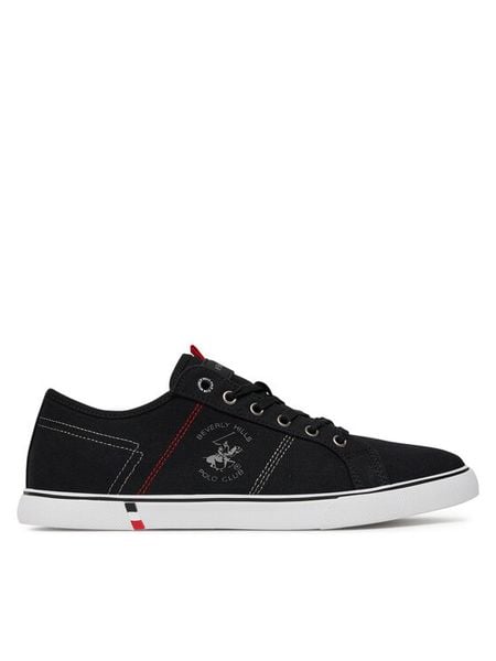 Beverly Hills Polo Club Tenisówki M-VSS24010A Czarny. Czarne trampki męskie Beverly Hills Polo Club, bez wzorów, z materiału, bez zapięcia. Za 103.99 zł.