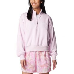 Bluza damska Columbia Marble Canyon French Terry Quarter Zip. Czerwone bluzy damskie Columbia, l, bez wzorów, z bawełny, sportowe, bez kołnierzyka, bez ramiączek, bez kaptura. W wyprzedaży za 313.00 zł.