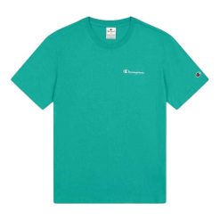 Męska Koszulka Z Krótkim Rękawem. Zielone koszulki sportowe męskie Champion, m, bez wzorów, bez kołnierzyka, bez ramiączek, trekkingowe. Za 149.99 zł.