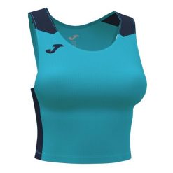 Tank top do biegania damski Joma Record II Crop top. Niebieskie t-shirty i topy dla dziewczynek Joma, bez wzorów, bez ramiączek. Za 73.99 zł.