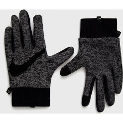 Nike - Rękawiczki. Szare rękawiczki męskie Nike, bez wzorów, ze skóry. W wyprzedaży za 189.90 zł.