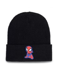 Spidey Czapka ACCCS_AW23-52SPIDMV Czarny. Czarne buty zimowe chłopięce Spidey, bez wzorów, z syntetyku. Za 39.99 zł.