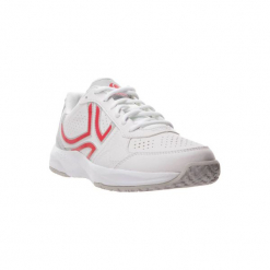 Buty tenisowe TS160 damskie. Białe obuwie sportowe damskie ARTENGO, z kauczuku. W wyprzedaży za 79.99 zł.