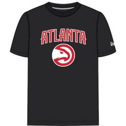 Koszulka Atlanta Hawks NBA. Czarne koszulki sportowe męskie New Era, xl, bez wzorów, z materiału, bez kołnierzyka, bez ramiączek, do koszykówki. Za 174.00 zł.
