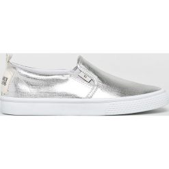 Trussardi Jeans - Tenisówki. Szare trampki i tenisówki damskie TRUSSARDI JEANS, bez wzorów, z gumy, bez zapięcia. W wyprzedaży za 299.90 zł.