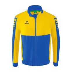 Kurtka prezentacyjna Erima Six Wings. Niebieskie kurtki sportowe męskie Erima, m, bez wzorów, do piłki ręcznej. W wyprzedaży za 242.00 zł.