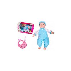 Lalka Interaktywna Baby Bobas 46cm + Akcesoria Y34. Szare śliniaki dla dzieci ElektroStator, z materiału. Za 59.00 zł.