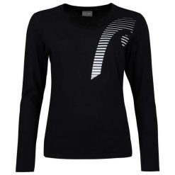 Koszulka z długim rękawem damska CLUB 21 LINDA. Czarne t-shirty damskie Head, xs, bez wzorów, z bawełny, bez kołnierzyka. Za 160.50 zł.