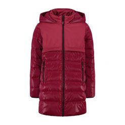 Długa kurtka softshell dla dziewcząt CMP. Czerwone kurtki i płaszcze dla dziewczynek CMP, na zimę, bez wzorów, z materiału, długie, z kapturem. Za 482.35 zł.