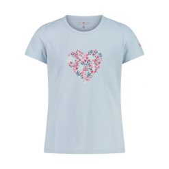 Koszulka dziewczęca CMP Rave G T-Shirt. Niebieskie t-shirty i topy dla dziewczynek CMP, bez wzorów, z materiału, bez ramiączek. Za 65.99 zł.