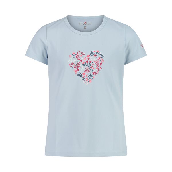 Koszulka dziewczęca CMP Rave G T-Shirt. Niebieskie t-shirty i topy dla dziewczynek CMP, bez wzorów, z materiału, bez ramiączek. Za 65.99 zł.