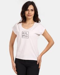 Damska bawełniana koszulka Kilpi ROANE-W. Białe t-shirty damskie Kilpi, bez wzorów, z bawełny, bez kołnierzyka. Za 91.56 zł.