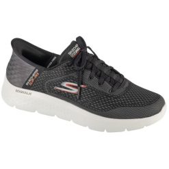 Buty sportowe Sneakersy męskie, Slip-Ins: GO WALK Flex - New World. Czarne buty sportowe męskie Skechers, bez zapięcia, trekkingowe. Za 339.99 zł.