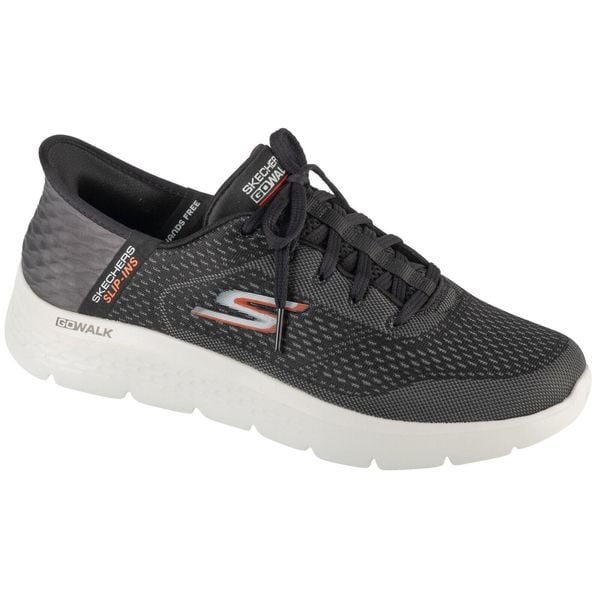 Buty sportowe Sneakersy męskie, Slip-Ins: GO WALK Flex - New World. Czarne buty sportowe męskie Skechers, bez zapięcia, trekkingowe. Za 339.99 zł.