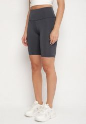 Granatowe Szorty Kolarki z Wysokim Stanem Nalirelle. Niebieskie szorty damskie Born2be, m, bez wzorów, eleganckie, z podwyższonym stanem. Za 34.99 zł.