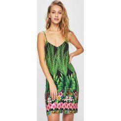 Desigual - Sukienka. Czarne sukienki damskie Desigual, m, bez wzorów, z bawełny, casualowe, bez kołnierzyka, bez ramiączek. W wyprzedaży za 229.90 zł.