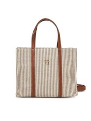 Tommy Hilfiger Torebka Th Premium Beach Le Mini Tote AW0AW17208 Beżowy. Brązowe torebki do ręki damskie Tommy Hilfiger, bez wzorów, z materiału, bez dodatków. Za 699.99 zł.
