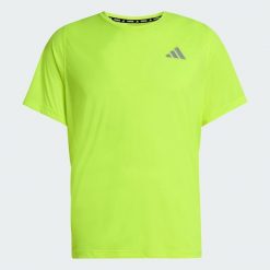 Koszulka adi365Breeze Running. Żółte koszulki sportowe męskie Adidas, bez wzorów, bez kołnierzyka, bez ramiączek, do biegania, climacool (adidas). Za 179.00 zł.