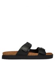 Tommy Hilfiger Klapki Cork Adjustable Lth Sandal FM0FM05754 Czarny. Czarne klapki męskie Tommy Hilfiger, ze skóry. Za 409.99 zł.