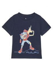 Aulp T-Shirt Timon Granatowy Regular Fit. Niebieskie t-shirty dla chłopców Aulp, bez wzorów, z bawełny, bez ramiączek. Za 59.99 zł.