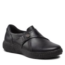 Półbuty Clarks. Czarne półbuty damskie Clarks, bez wzorów, bez obcasa, na płaskiej podeszwie, bez zapięcia. Za 179.99 zł.