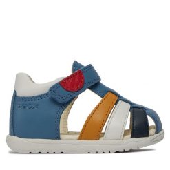 Sandały Geox. Czerwone sandały dziewczęce Geox, bez zapięcia. Za 129.99 zł.