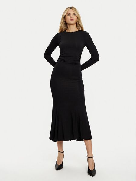 Guess Sukienka codzienna W5RK1K KC1J2 Czarny Bodycon Fit. Czarne sukienki damskie Guess, na co dzień, xl, z aplikacjami, z wiskozy, bez kołnierzyka, bez ramiączek, bodycon. Za 319.99 zł.