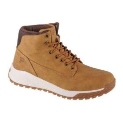 Botki Męskie Skóra Lance XXI. Brązowe botki męskie Fila, bez wzorów, z gumy, z okrągłym noskiem, bez zapięcia. Za 376.99 zł.