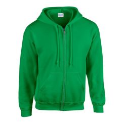 Bluza Z Kapturem Dla Dorosłych Unisex Heavy Blend Full Zip. Zielone bluzy męskie Gildan, m, bez wzorów, z kapturem. Za 122.99 zł.