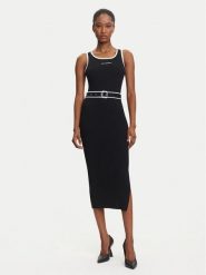 KARL LAGERFELD Sukienka codzienna A3W13039 Czarny Slim Fit. Czarne sukienki damskie KARL LAGERFELD, na co dzień, l, bez wzorów, z wiskozy, bez kołnierzyka, bez ramiączek, proste. Za 619.99 zł.