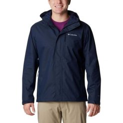 Płaszcz przeciwdeszczowy męski Columbia Hikebound. Niebieskie kurtki męskie Columbia, m, bez wzorów, z meshu, sportowe, bez kaptura. Za 599.00 zł.
