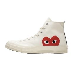 Converse Comme des Garçons Blanche Haute. Białe trampki i tenisówki damskie Converse, bez wzorów, bez zapięcia. Za 695.58 zł.